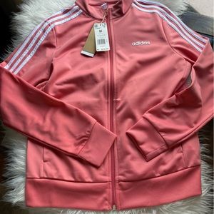 NWT Adidas Pink & White Track Jacket Size Medium